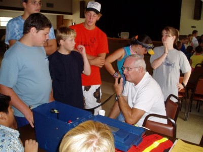 Ham Radio Demo for Summer Camp Kids at Tringali Center -  Photos by Martin W4MHH - Slide 20