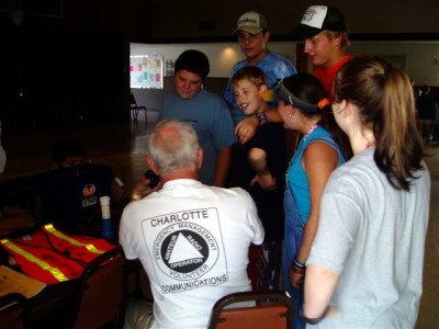 Ham Radio Demo for Summer Camp Kids at Tringali Center -  Photos by Martin W4MHH - Slide 21