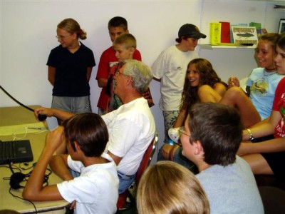 Ham Radio Demo for Summer Camp Kids at Tringali Center -  Photos by Martin W4MHH - Slide 24